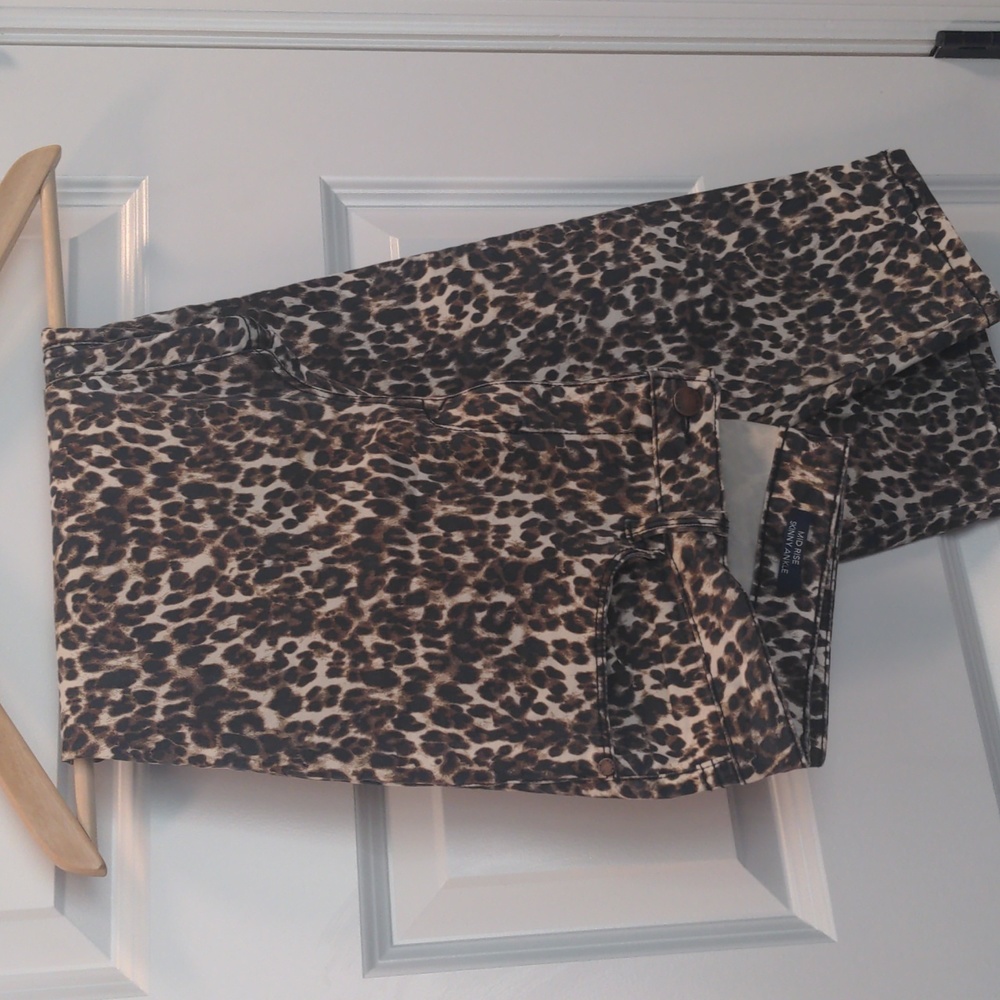 Animal print jeans